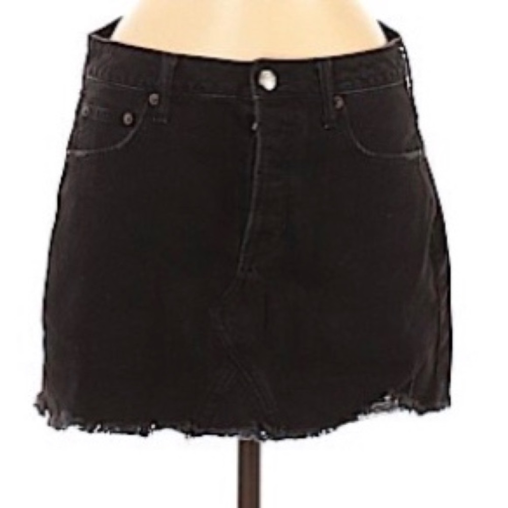 American Eagle Super Stretch black jean skirt